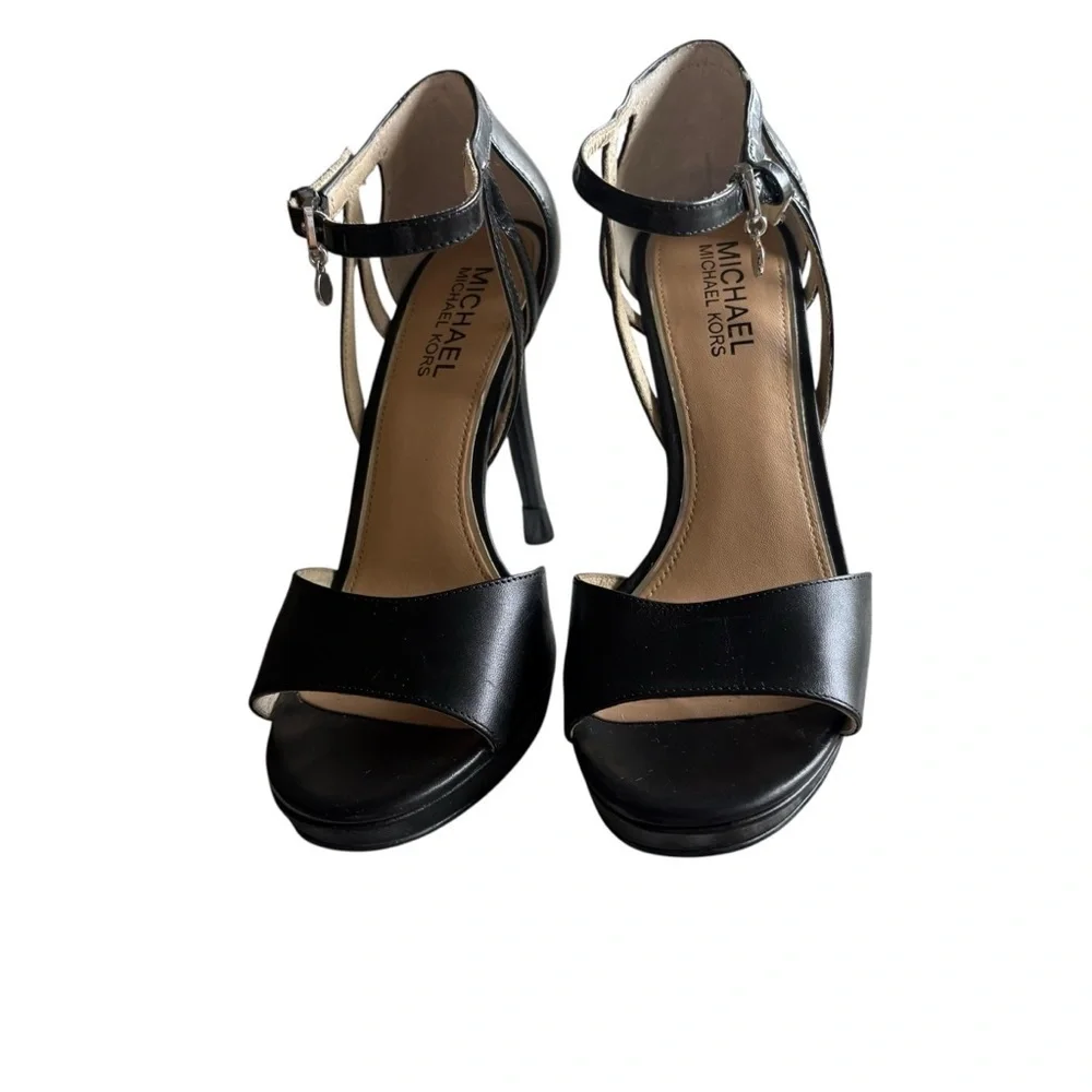 Michael Kors Black Open-Toe Heels